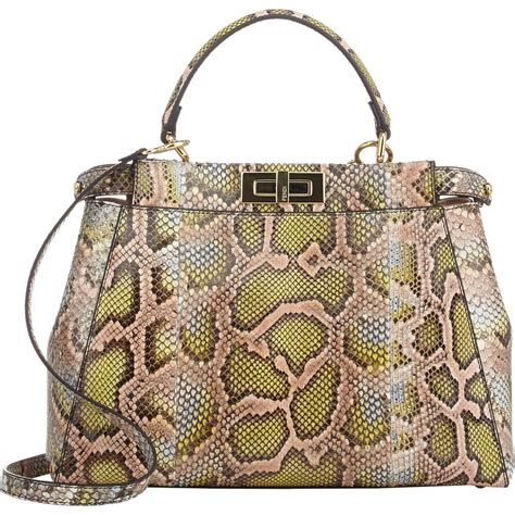 fendi python bag|peekaboo handbag.